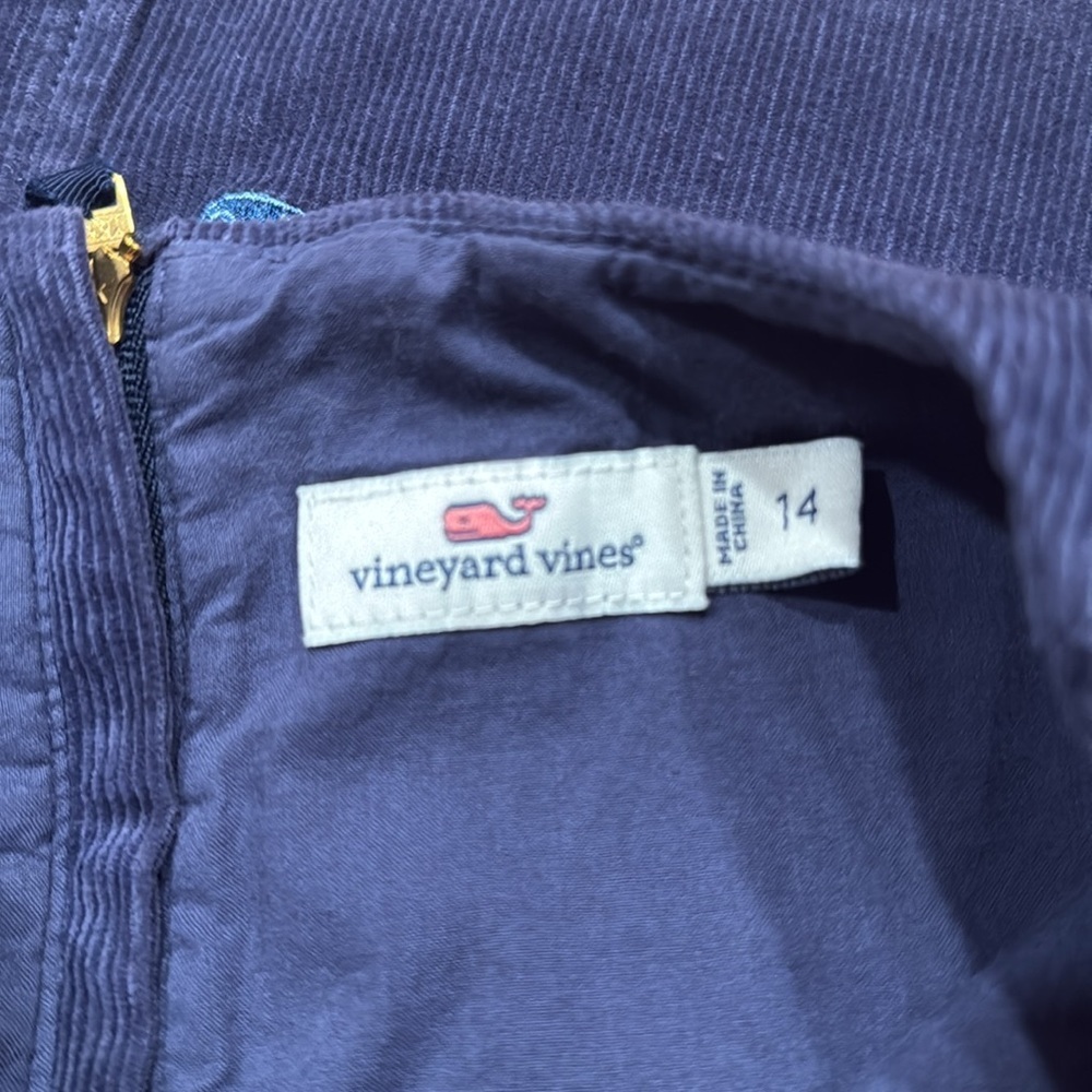 Vineyard vines girls whale embroidered corduroy jumper
dress size 14. - Picture 5 of 8